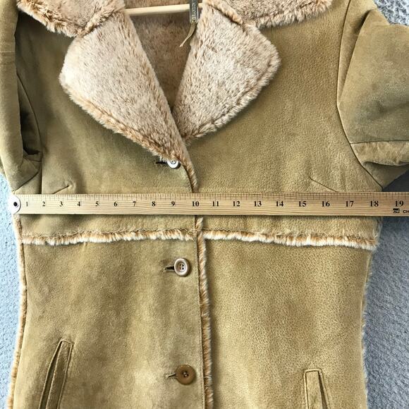 Brandon Thomas Tan Long Coat with Cream Accents - Picture 8 of 12